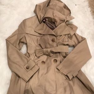 Hooded trench coat
